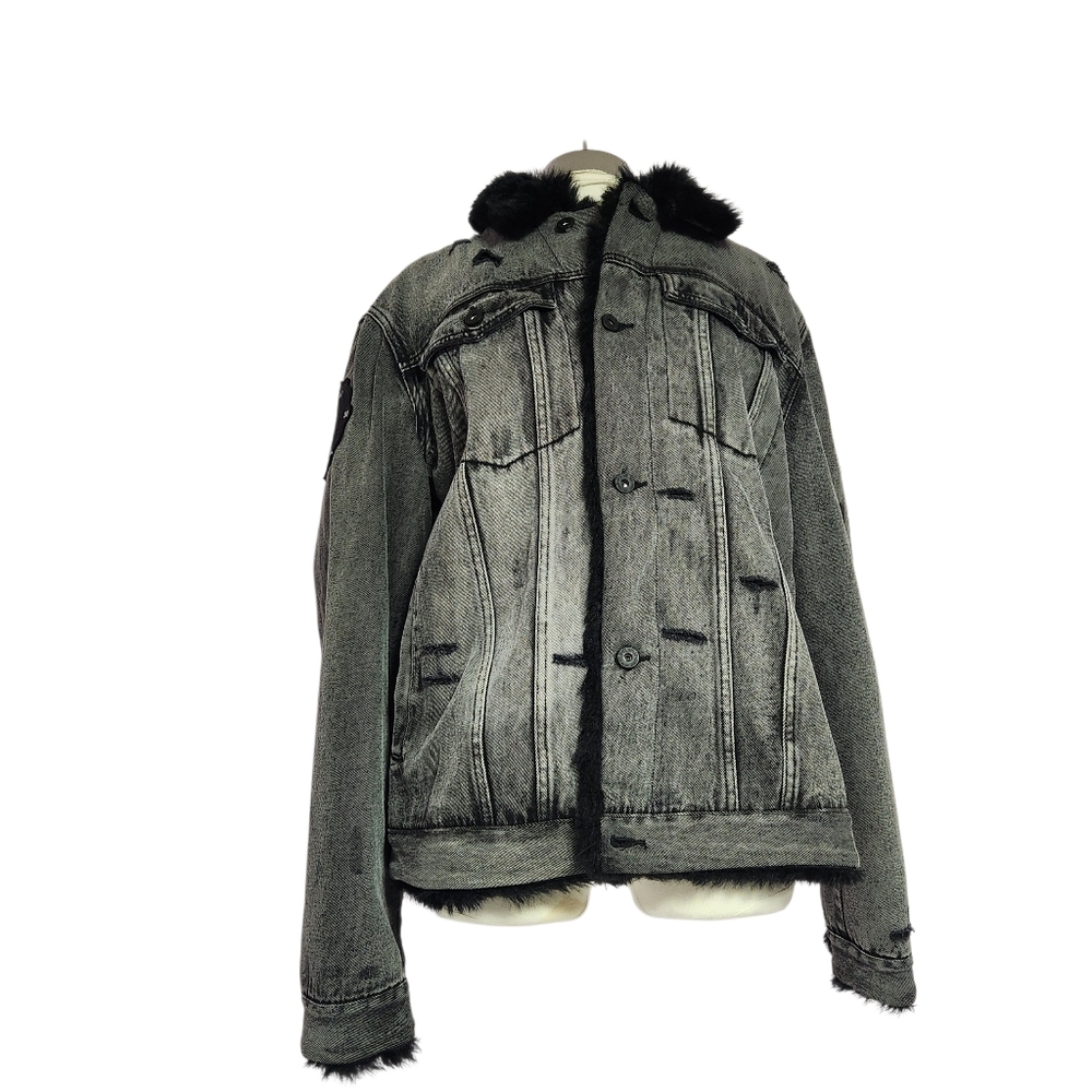Cult Of Individuality Denim Jacket with Patches Size XL